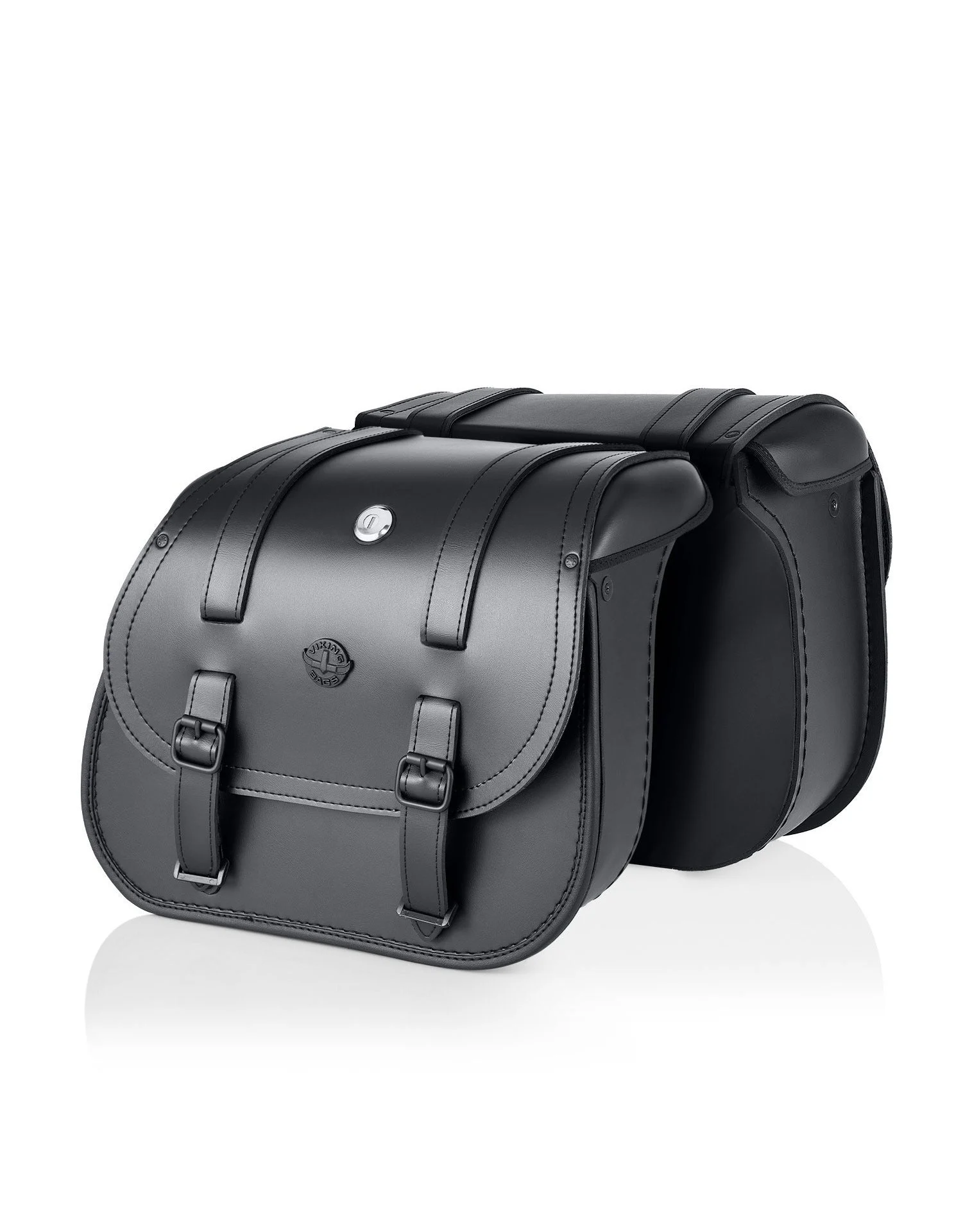 30L - Wraith Large Quick-Mount Shock Cutout Leather Saddlebags For Harley Dyna Street Bob FXDB/I
