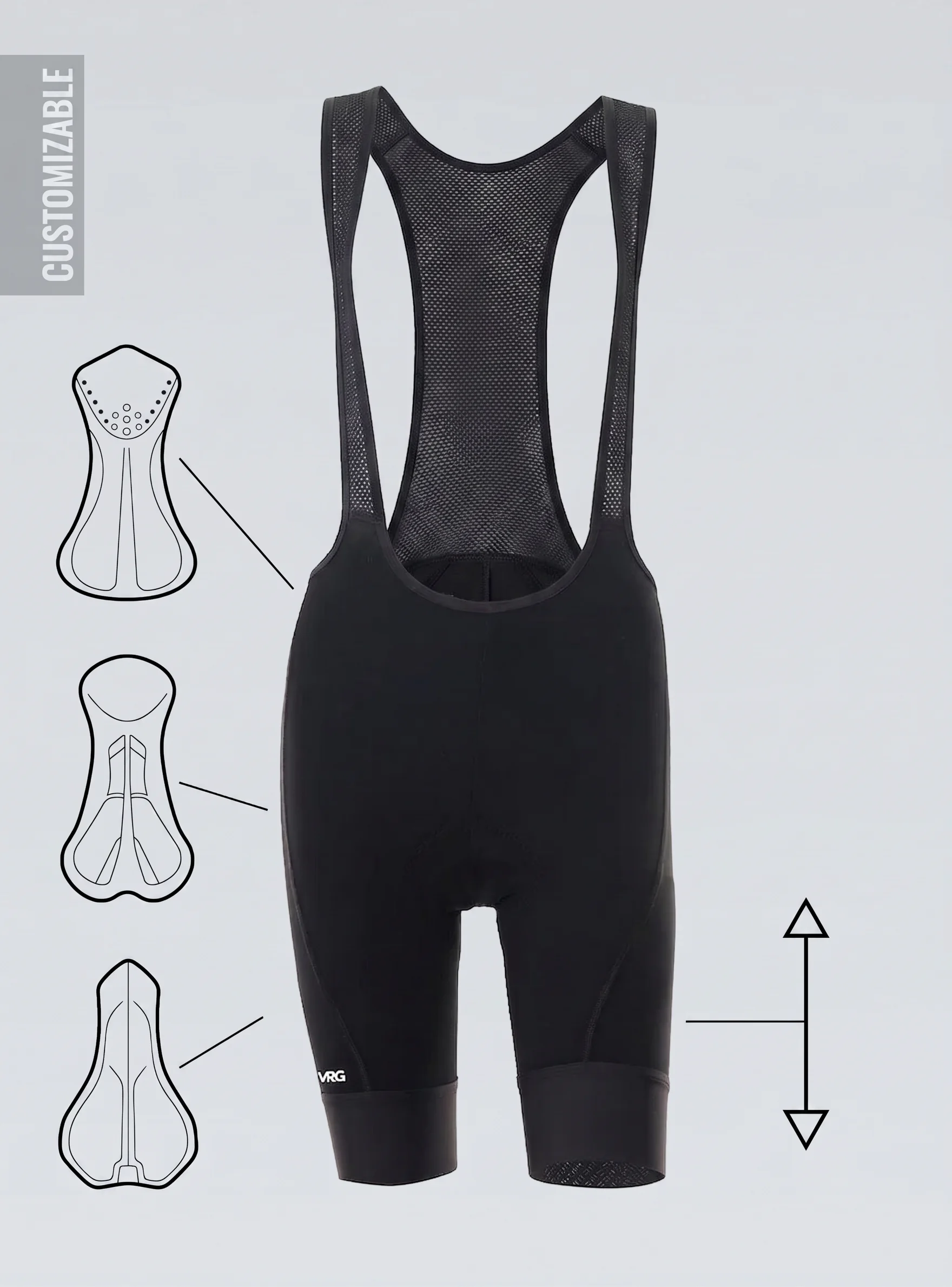 329 MFU CUSTOM VRG BLACK BIB SHORTS - WOMEN