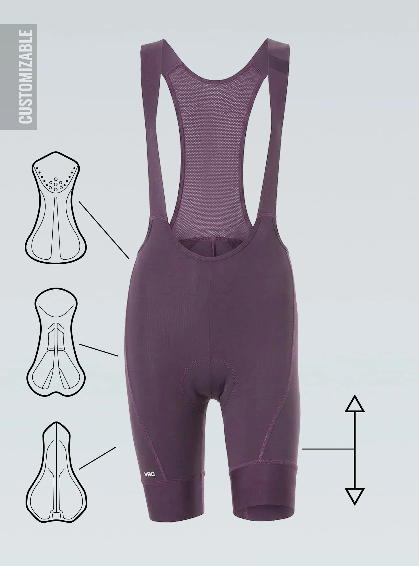 329 MFU CUSTOM VRG GRAPE BIB SHORTS - WOMEN