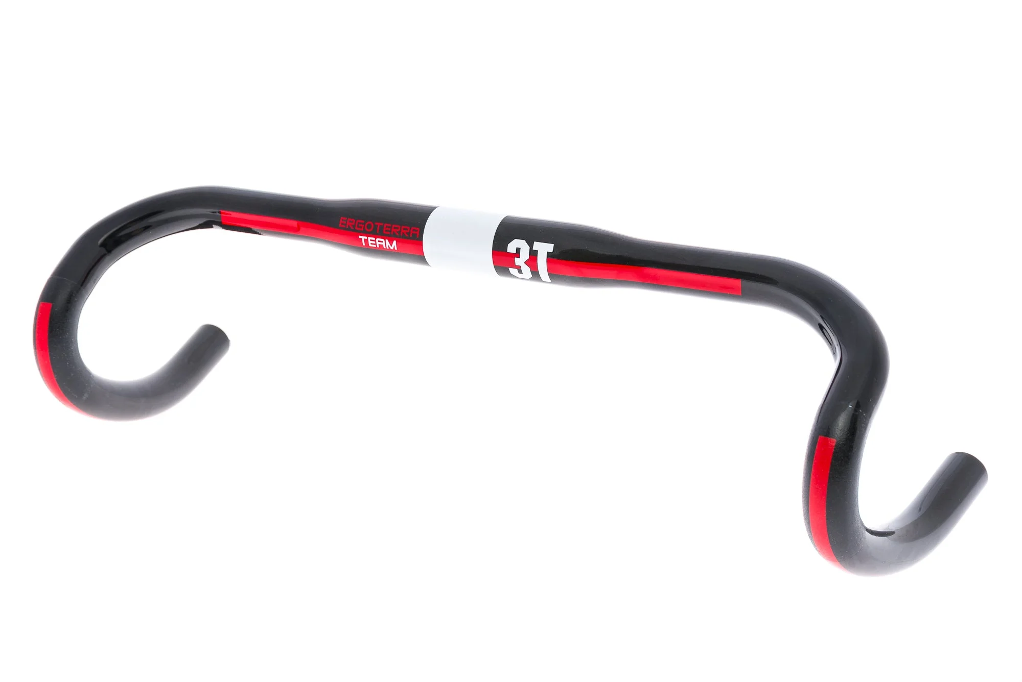 3T Ergoterra Team Handlebar 31.8mm 44cm Carbon Black/Red