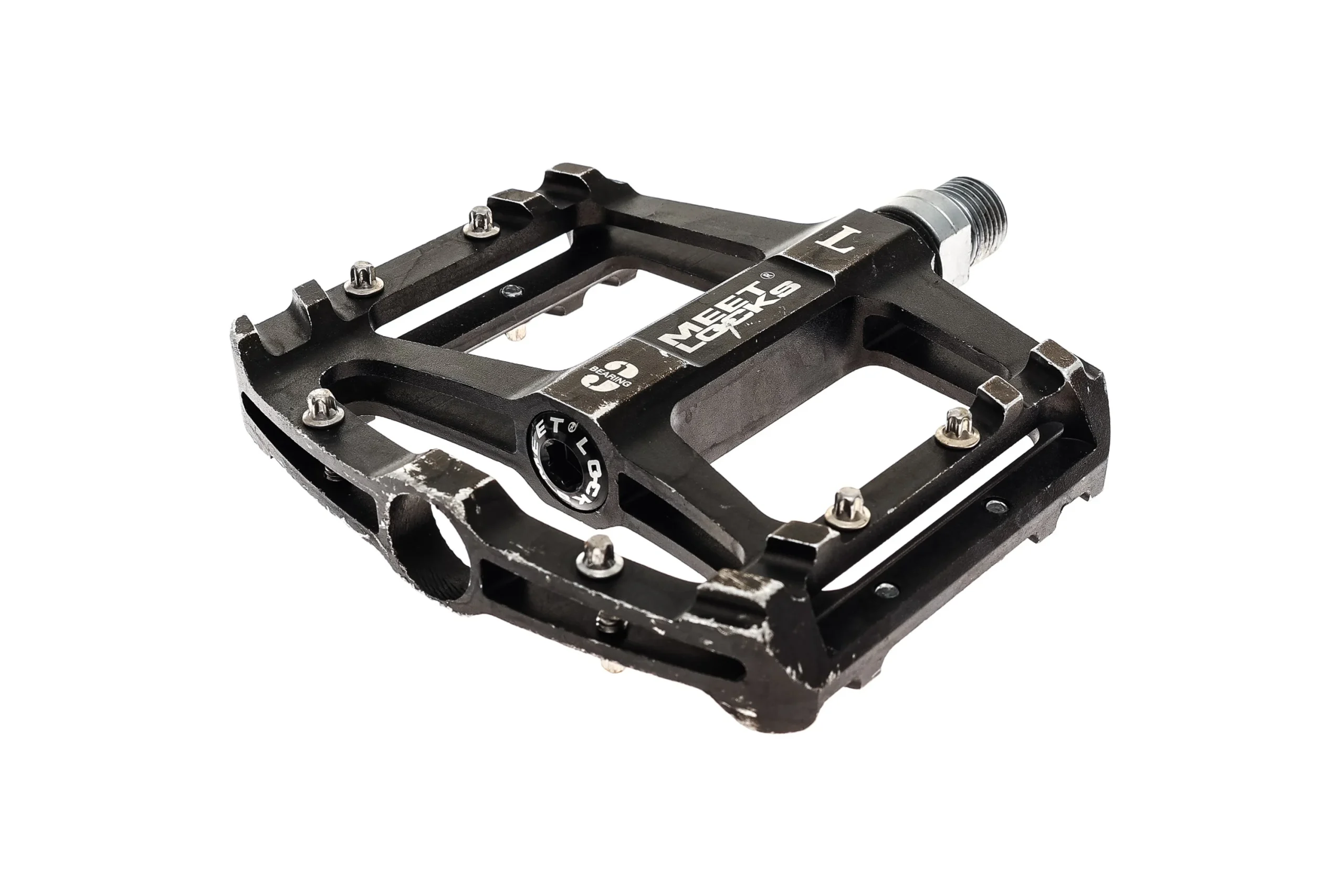Meetlocks 3 Bearing Pedals Flats Black