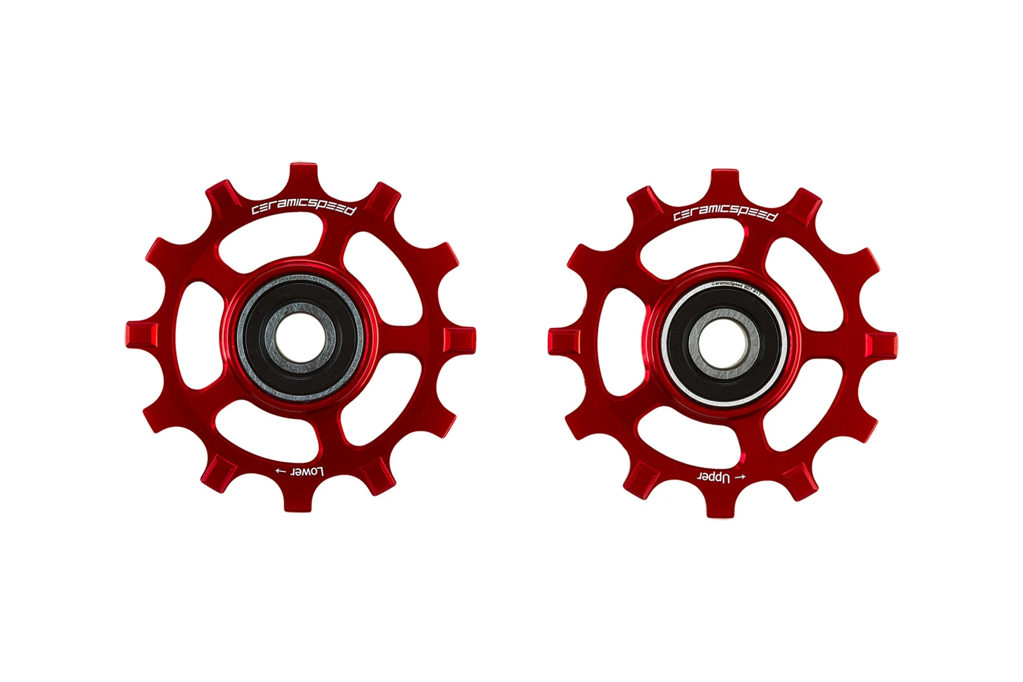 CeramicSpeed Coated Pulley Wheels SRAM AXS 12 Speed NW Red