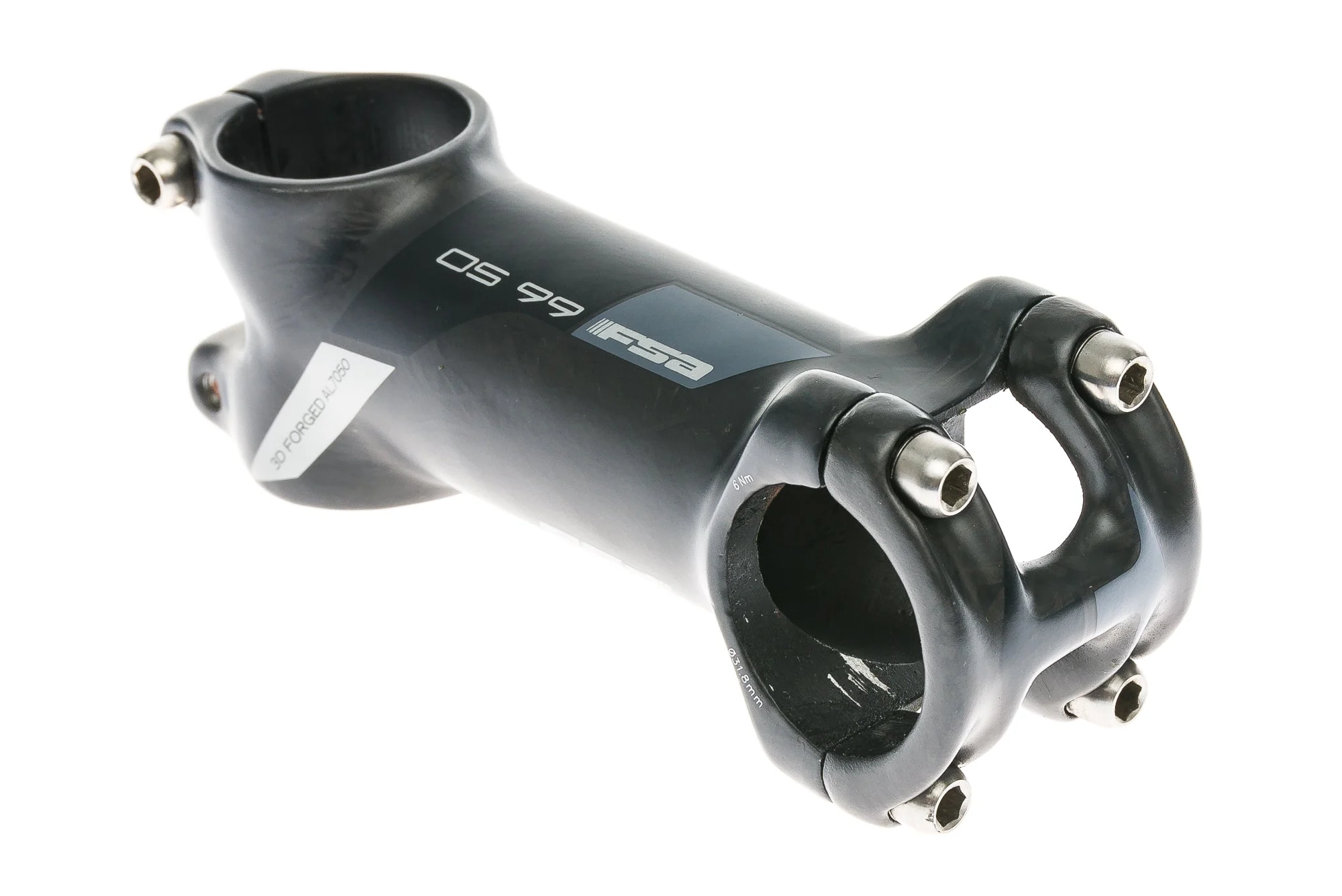 FSA OS99 Aluminum Stem 31.8mm Clamp 90mm 6 Degree Black