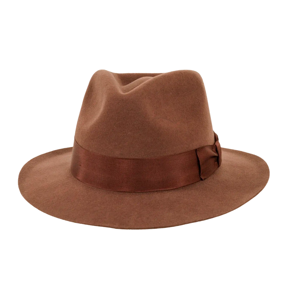 Adventure | Mens Brown Felt Fedora Hat
