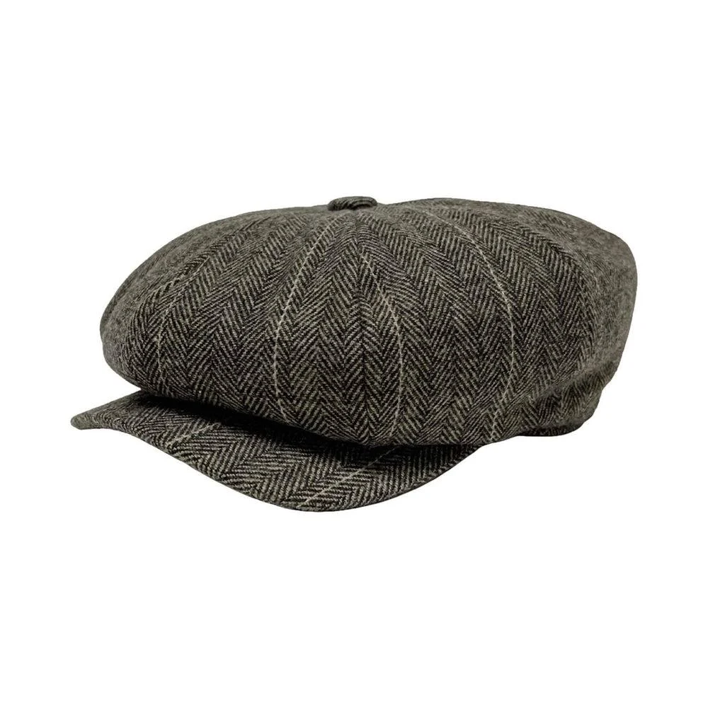 Argo | Mens Brown 8 Panel Newsboy Cap