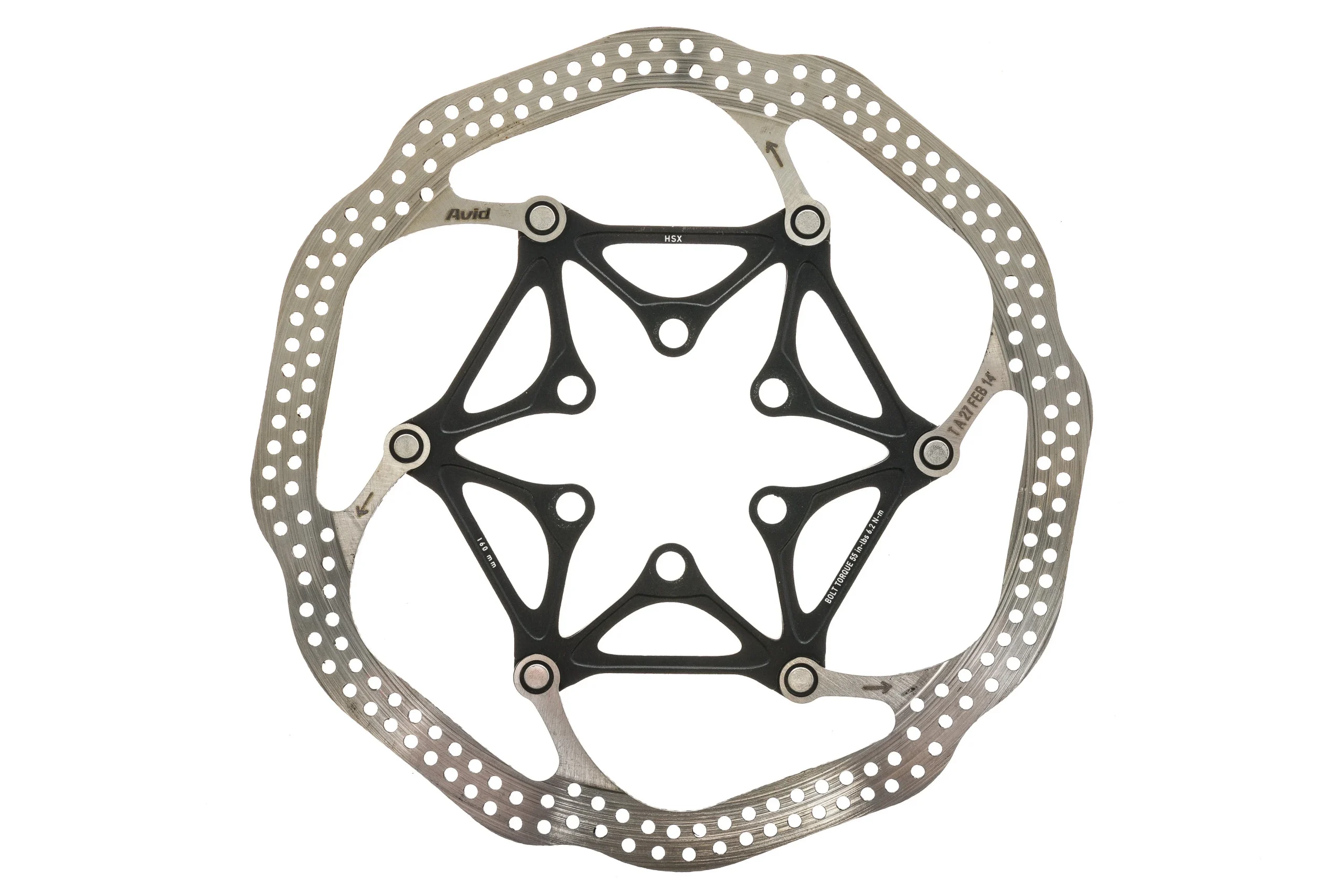 Avid HSX Brake Rotor 160mm 6 Bolt Black / Silver