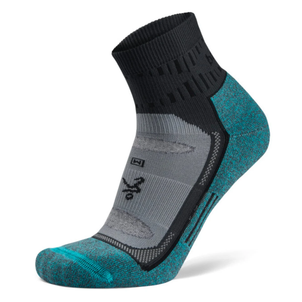 Balega Blister Resist Mini-Crew - Grey/Blue