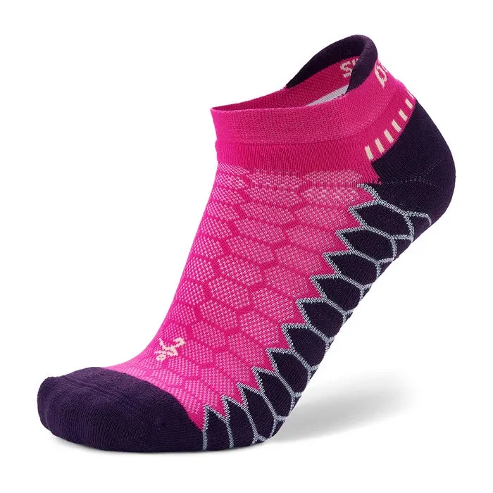 Balega Silver No Show Socks - Electric Pink