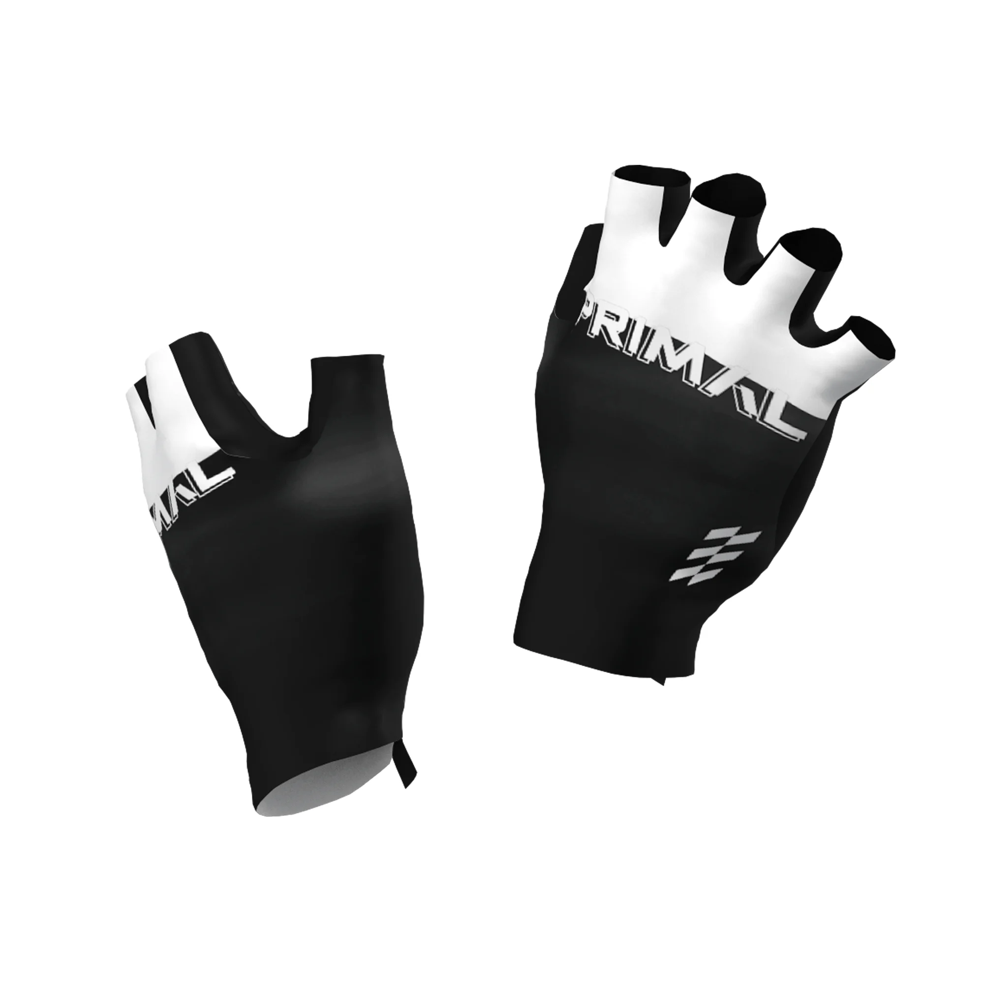 Black + White Aero Short Finger Glove