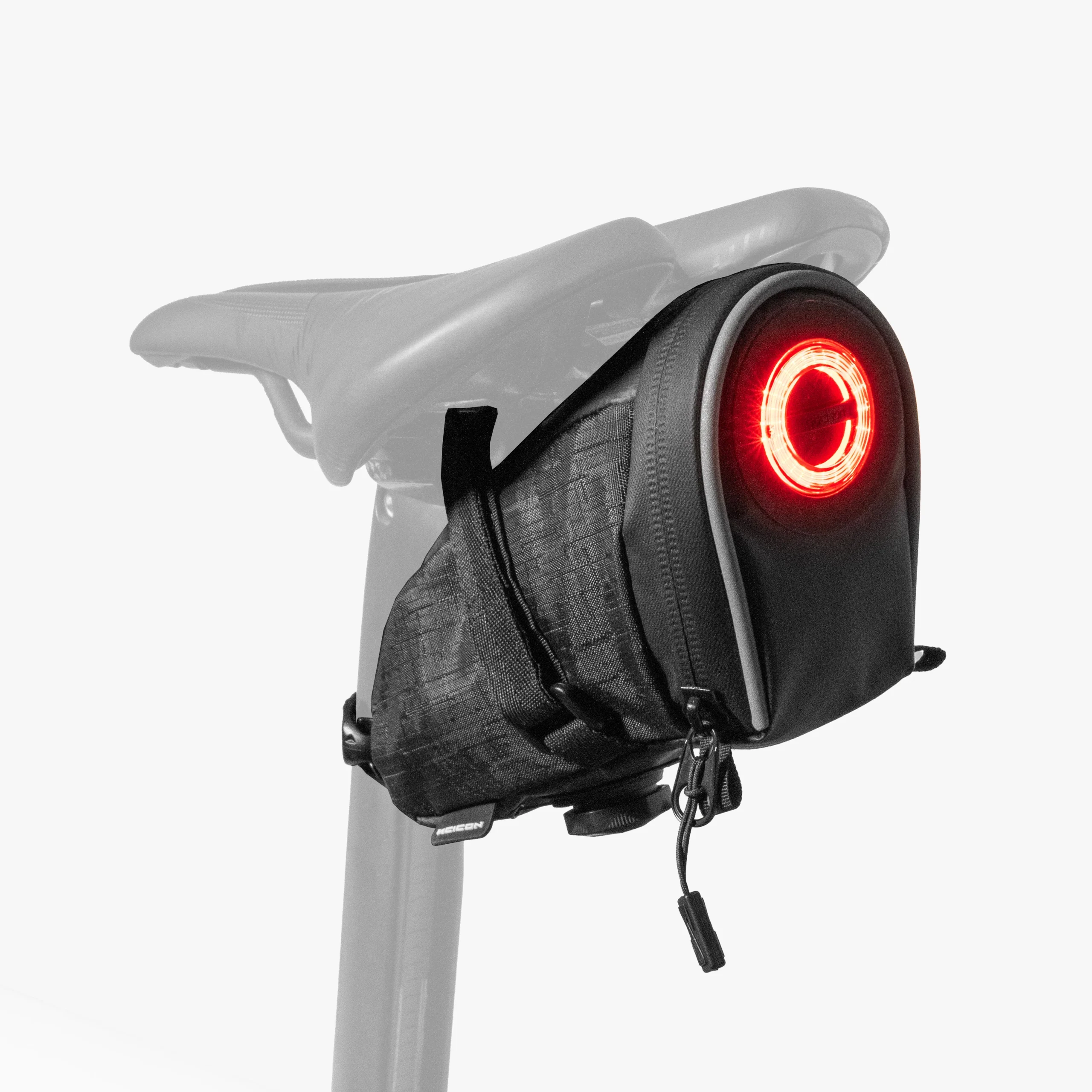 Bolsa de sillín dimensión media con luz