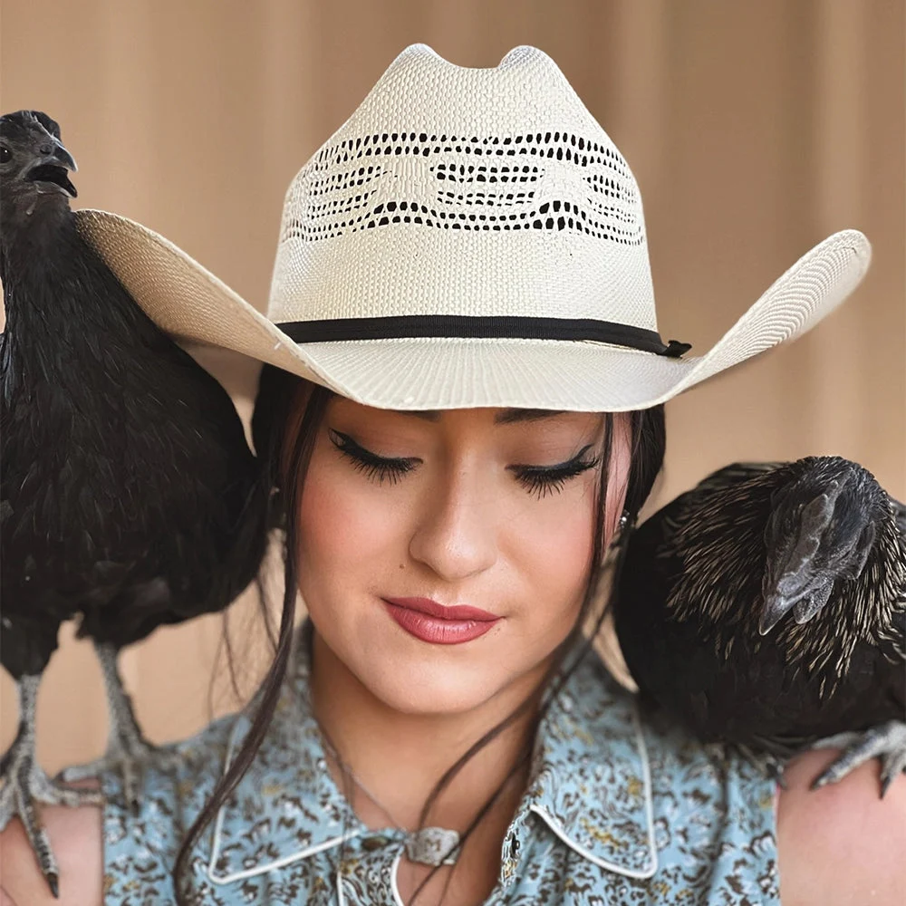 Bozeman | Womens Cream Straw Cowgirl Hat