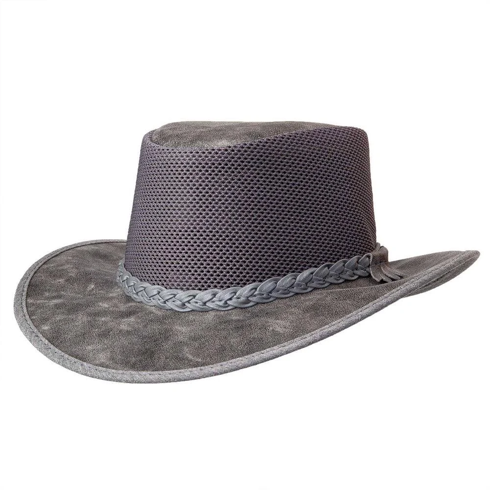 Breeze | Mens Bomber Gray Wide Brim Sun Hat