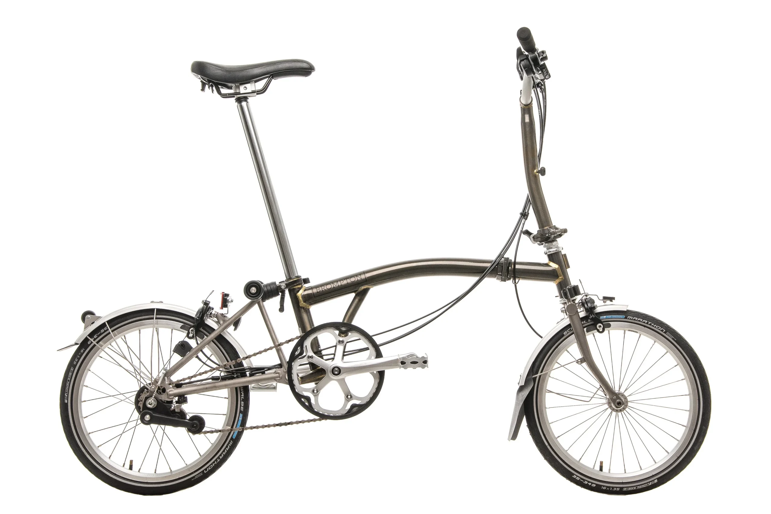 Brompton Steel/Ti M Type 6 Spd. Std. Ratio Version L Folding Bike - 2018, One Size