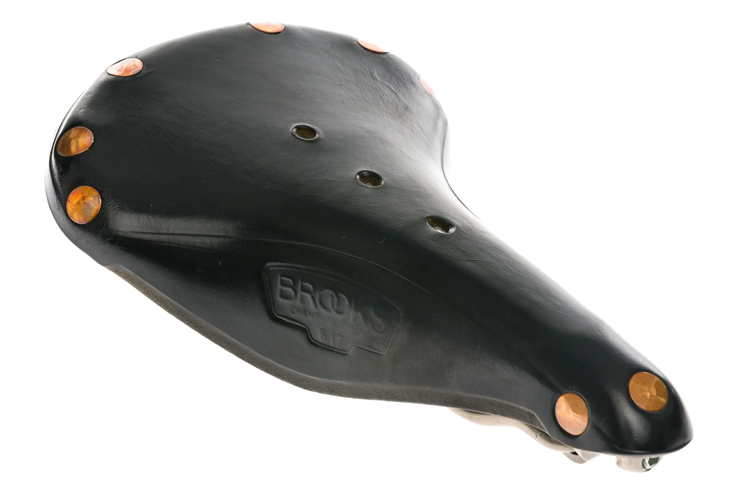 Brooks B17 Saddle 175mm Titanium Rails Black w/ Copper Rivets