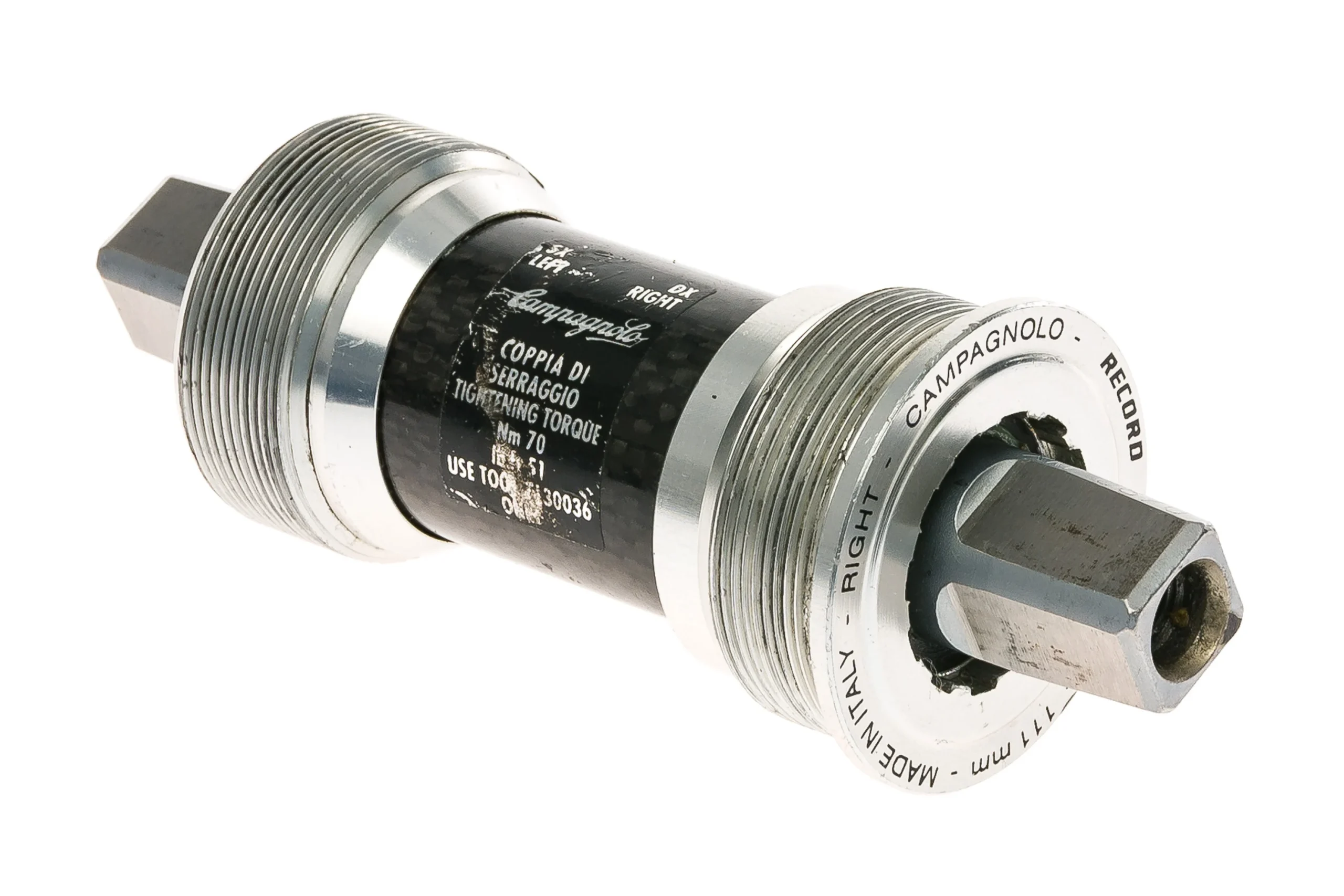 Campagnolo Record Bottom Bracket 70 x 111mm Italian Square Taper ISO