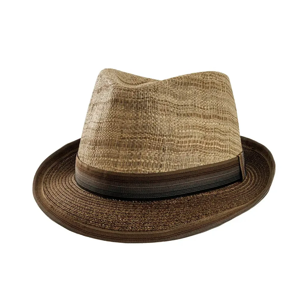Carmel | Mens Tea Straw Fedora Hat