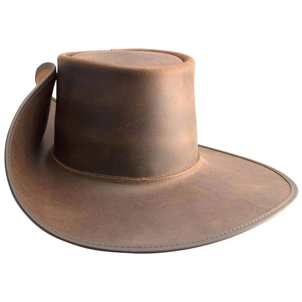 Cavalier | Mens Brown Leather Swashbuckler Pirate Hat