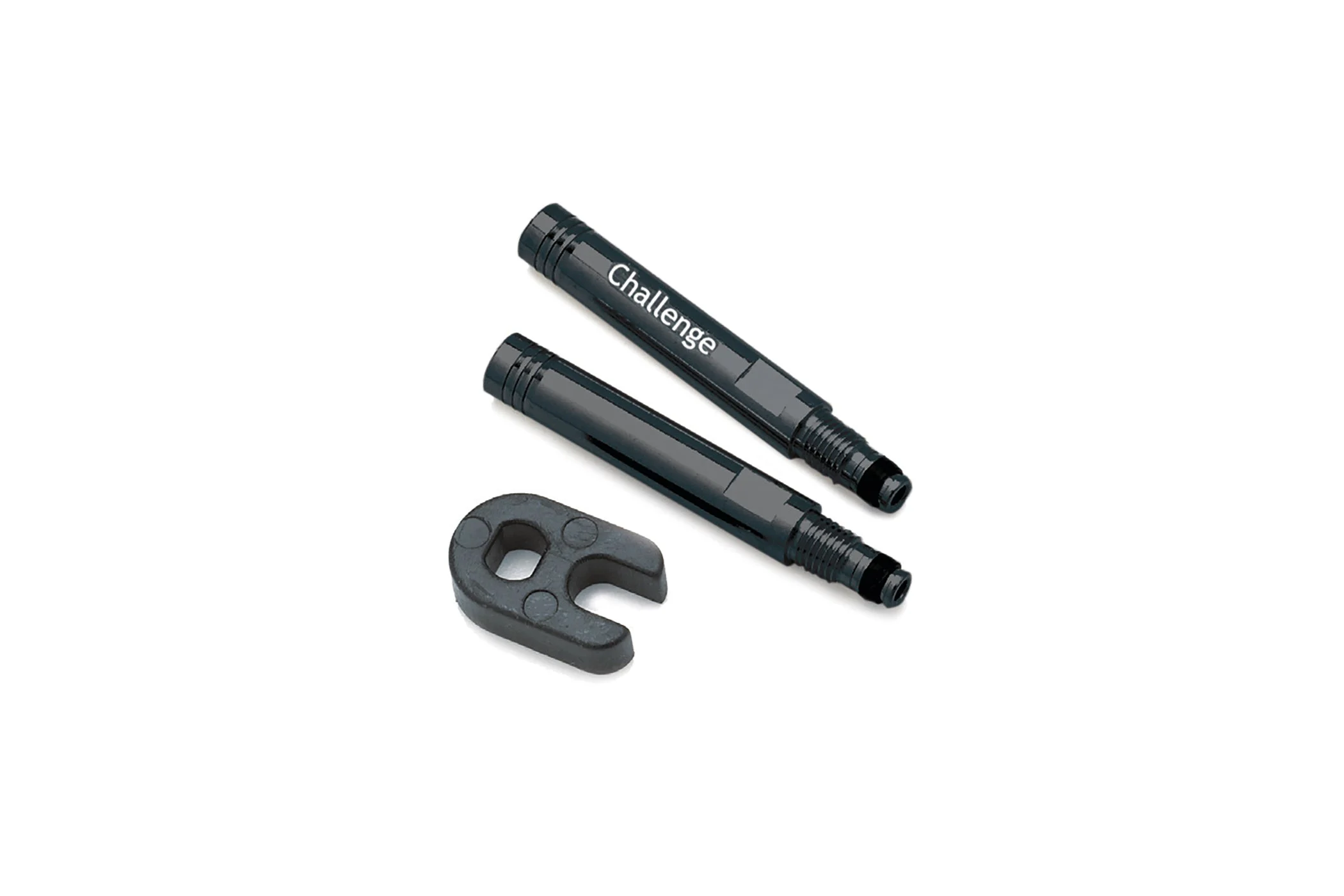 Challenge Aluminum Presta Valve Extender Black Pair