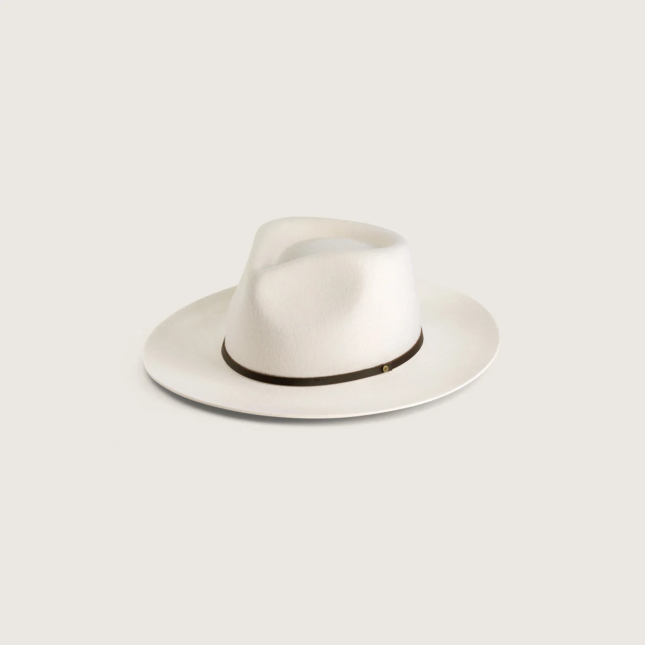 Cooper Bone | White Upturned Fedora - final sale