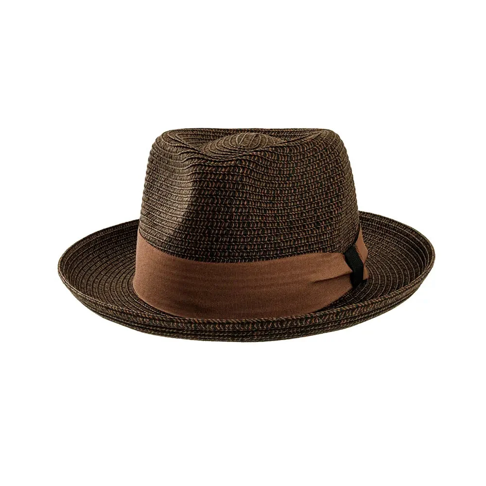 Coronado | Mens Brown Straw Fedora Hat