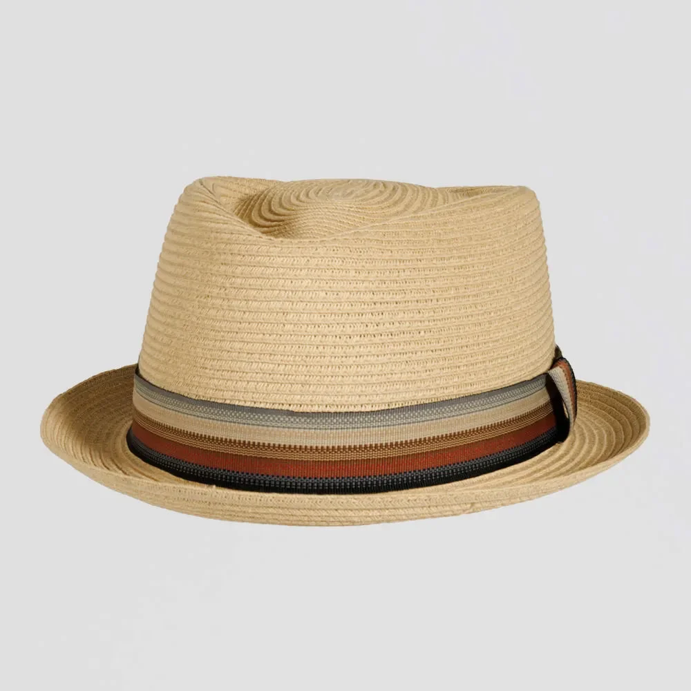 Cortez | Mens Natural Paper Braid Straw Pork Pie Hat