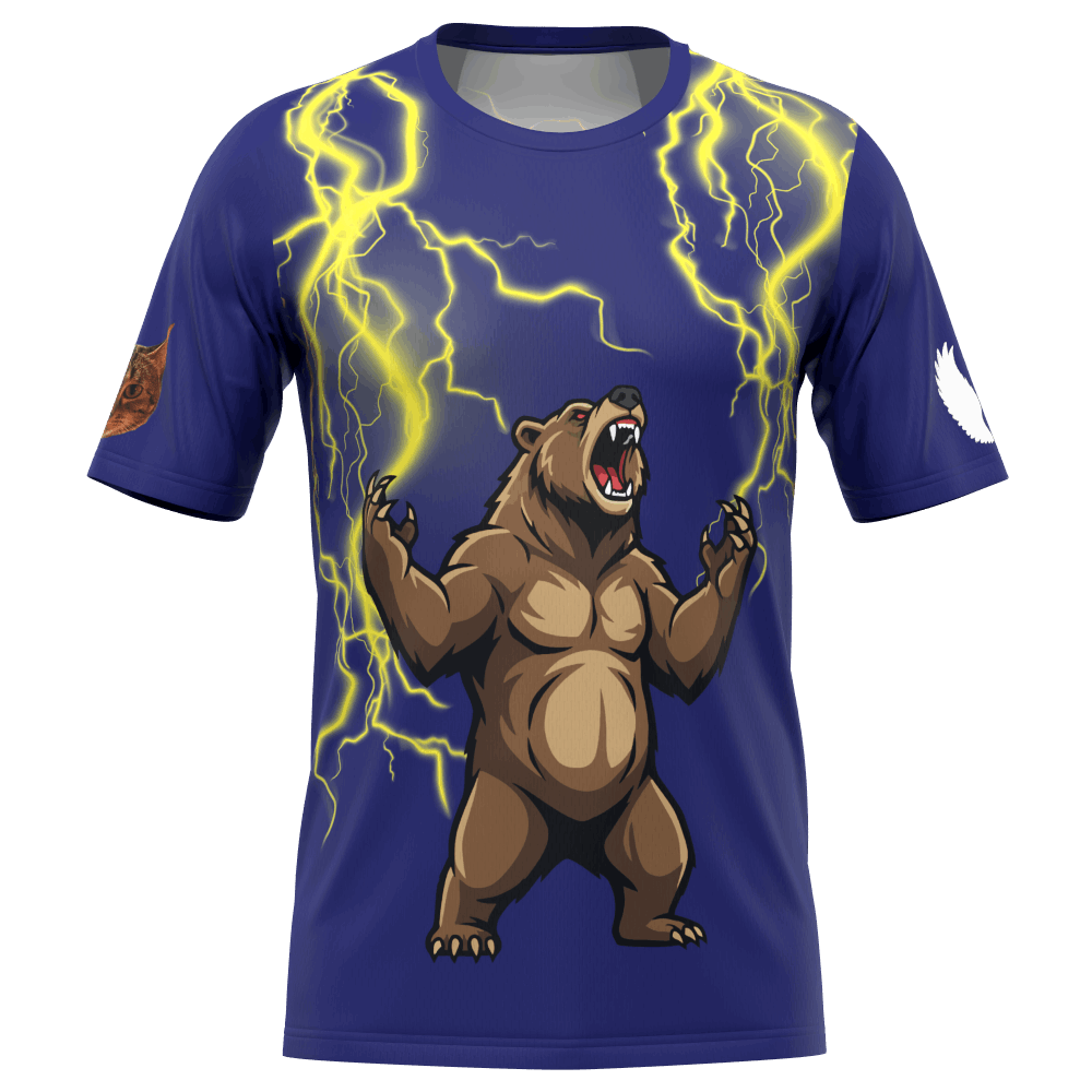 Custom Bear Short Sleeve Running Shirt Quick-Dry Versatility