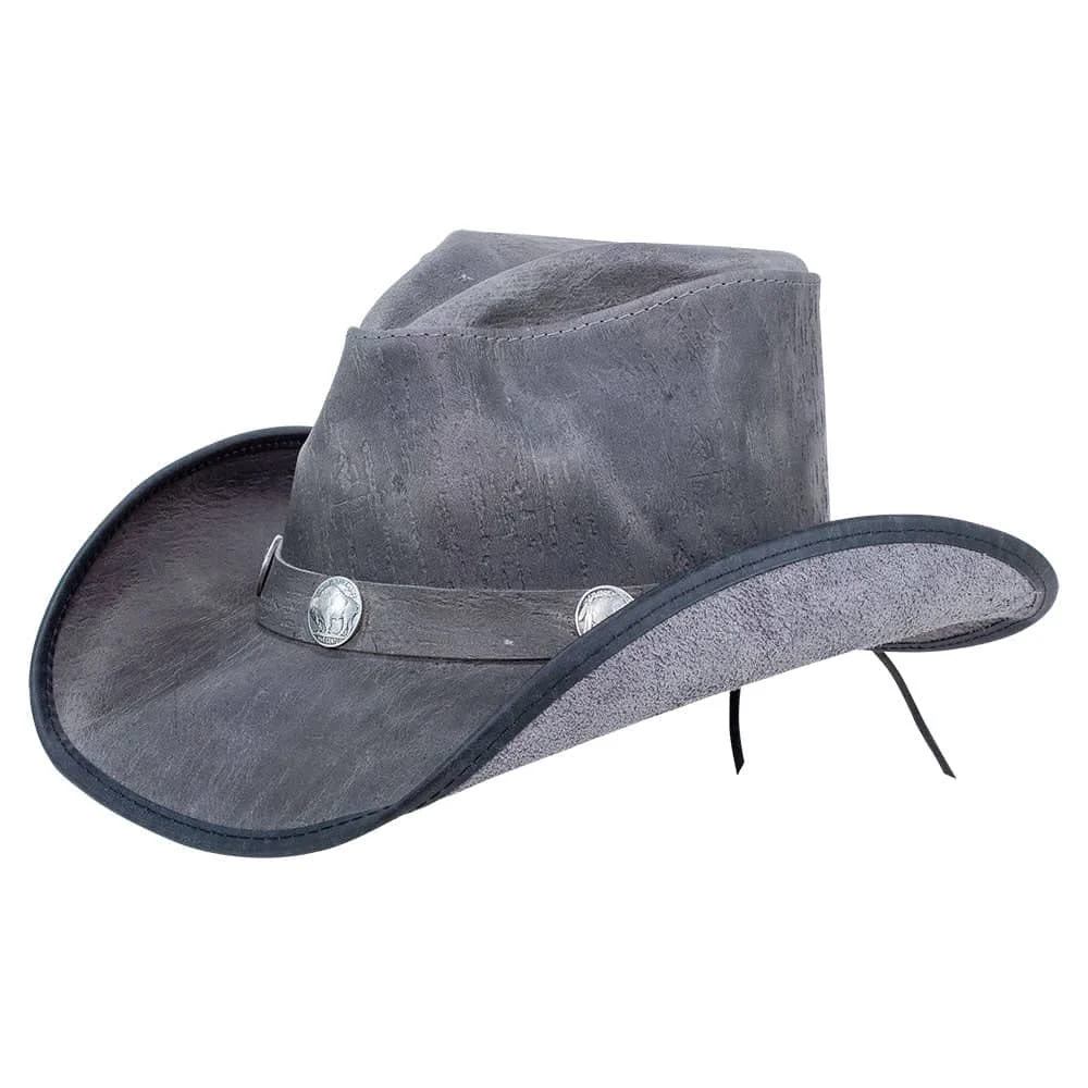 Cyclone | Mens Asphalt Leather Cowboy Hat