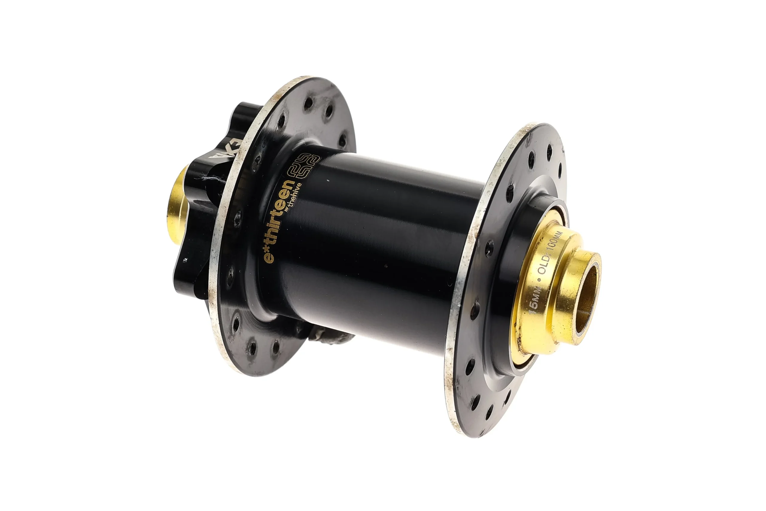 e*thirteen TRS+ Front Hub 15x100mm Thru Axle 28H Black/Gold