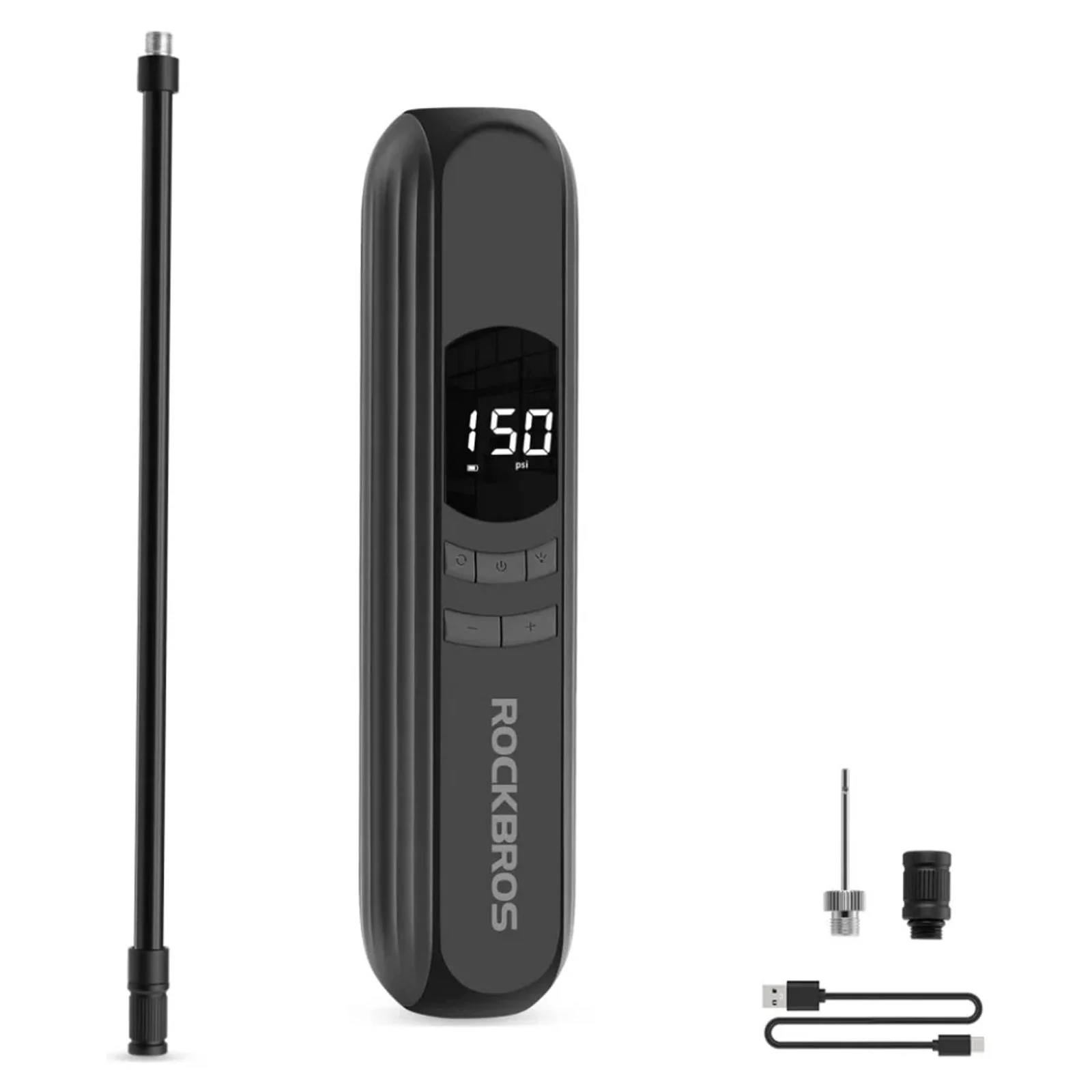 Electric Bike Pump 150PSI Night-Ready LED Light A10