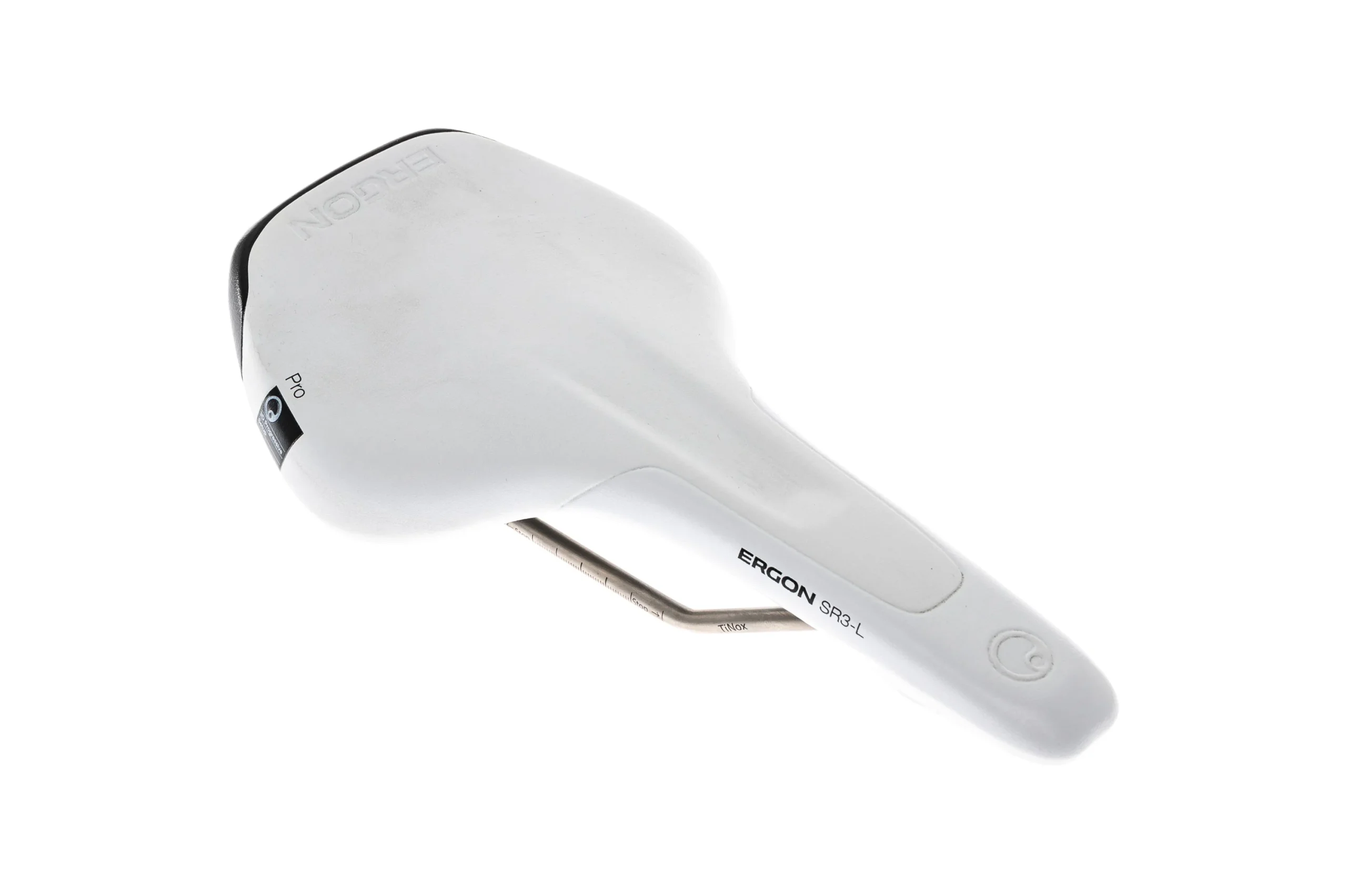 Ergon SR3-L Pro Saddle 155mm TiNox Rails White