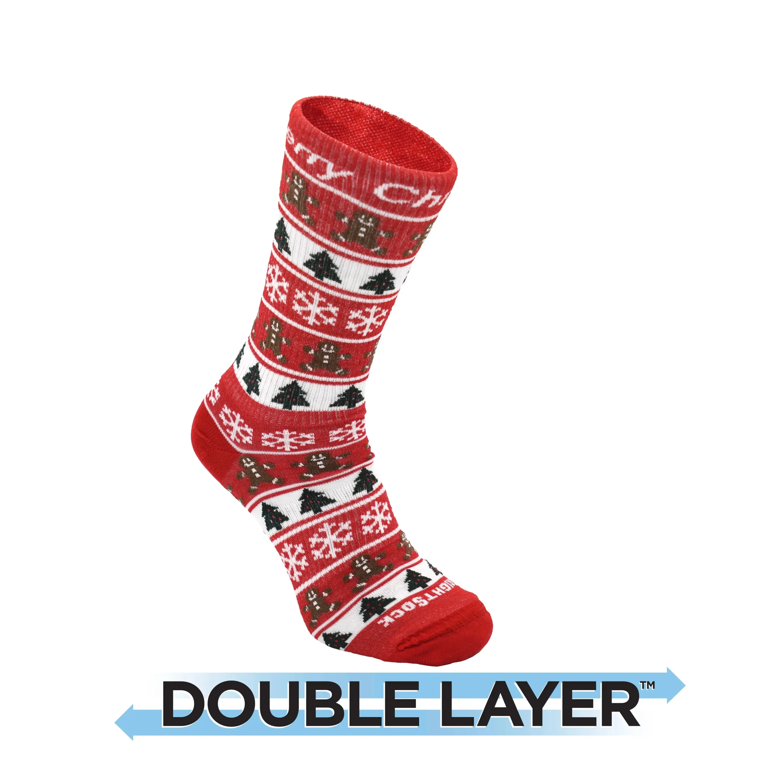 Explore - Crew Length - Christmas Stripes - Anti Blister System