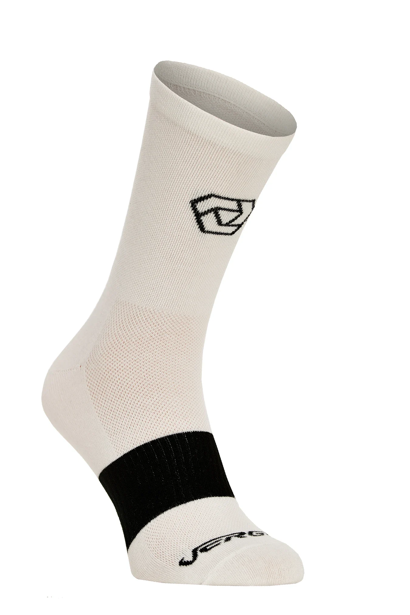 EXTRA TALL VERGE LOGO SOCKS - WHITE