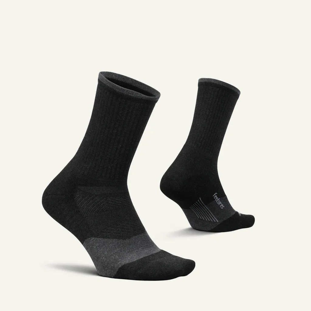 Feetures! TRAIL Max Cushion Crew - Charcoal