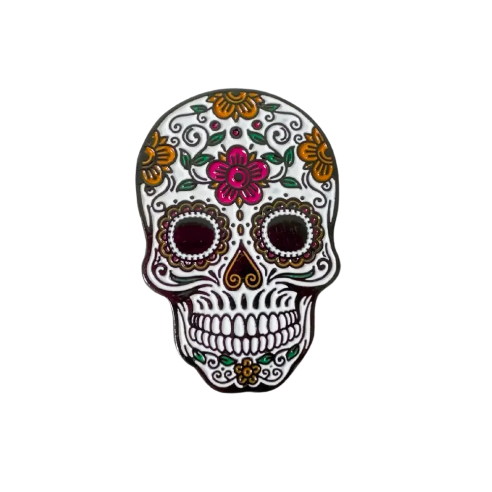 Flowered Skull | Magnetic Hat Pin