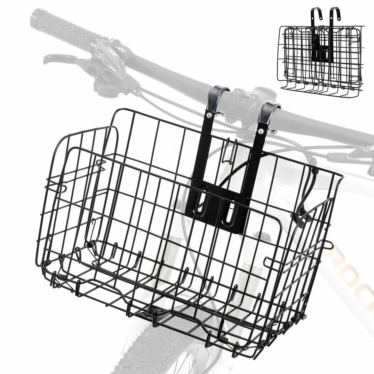 Folding Steel Mesh Bicycle Basket