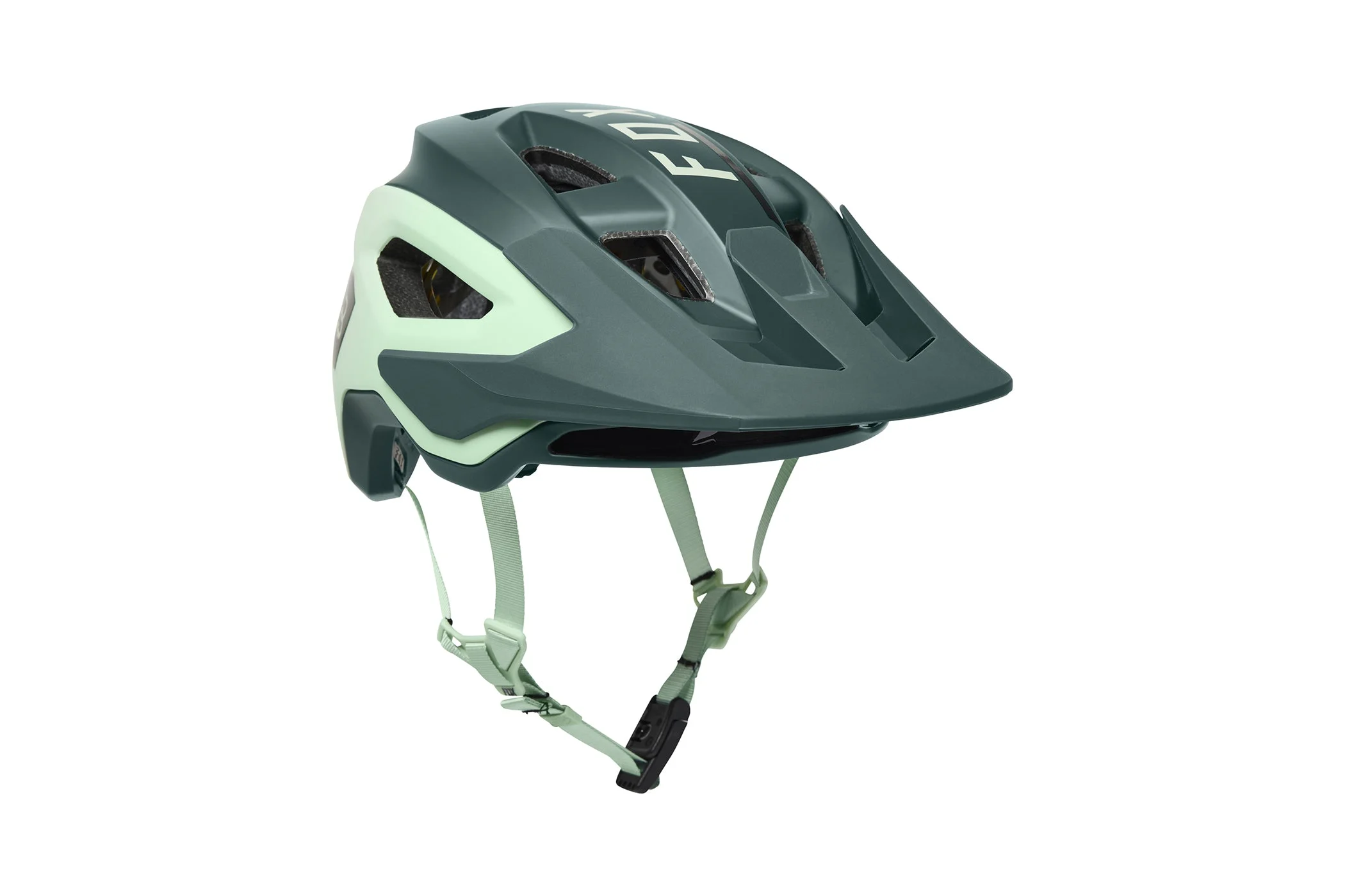 Fox Racing Speedframe Pro Bike Helmet Blocked Sea Foam
