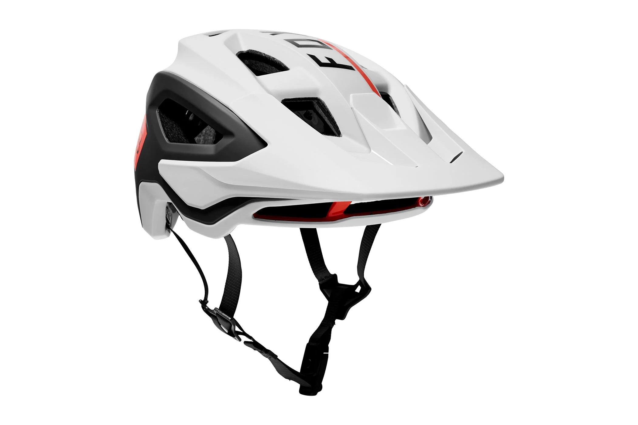Fox Racing Speedframe Pro Bike Helmet Blocked White/Black
