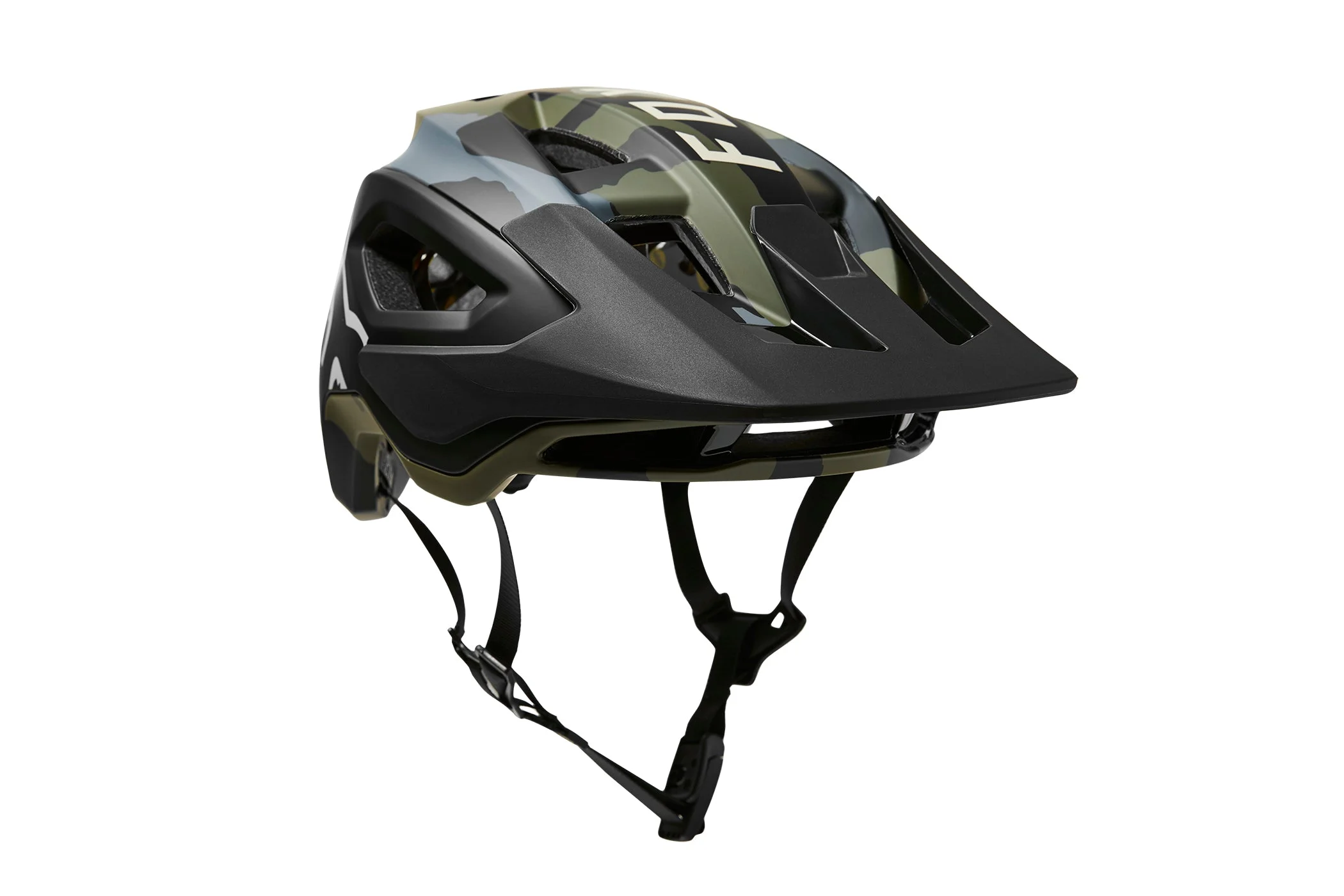 Fox Racing Speedframe Pro MIPS Bike Helmet Green Camo