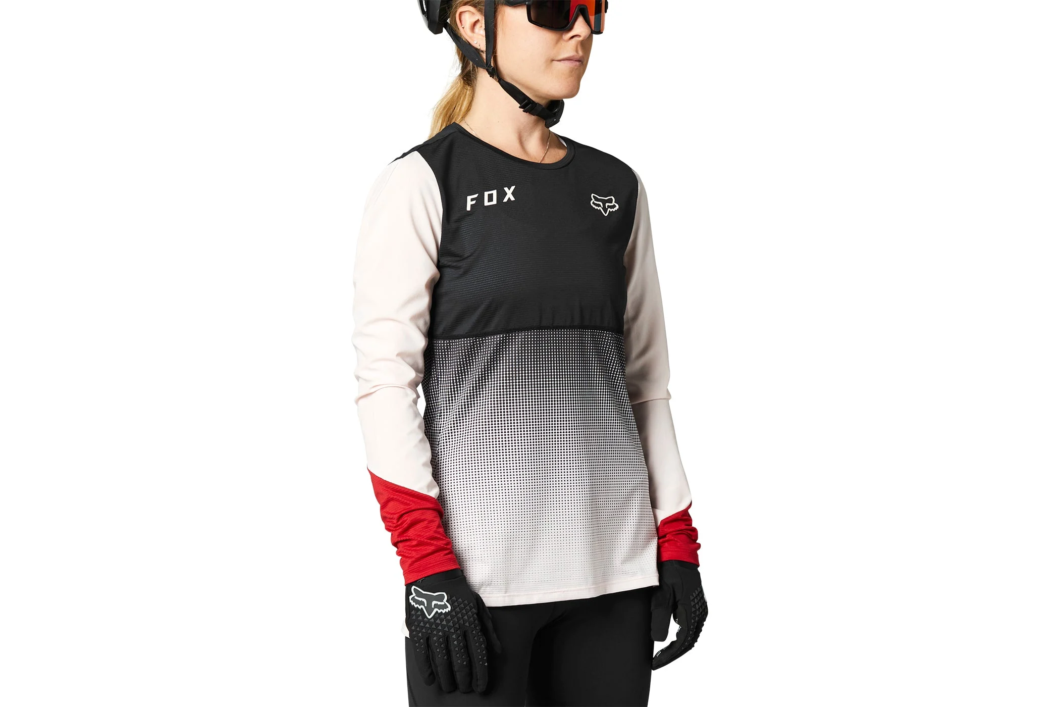 Fox Racing Women's Flexair LS Jersey Black/Pink