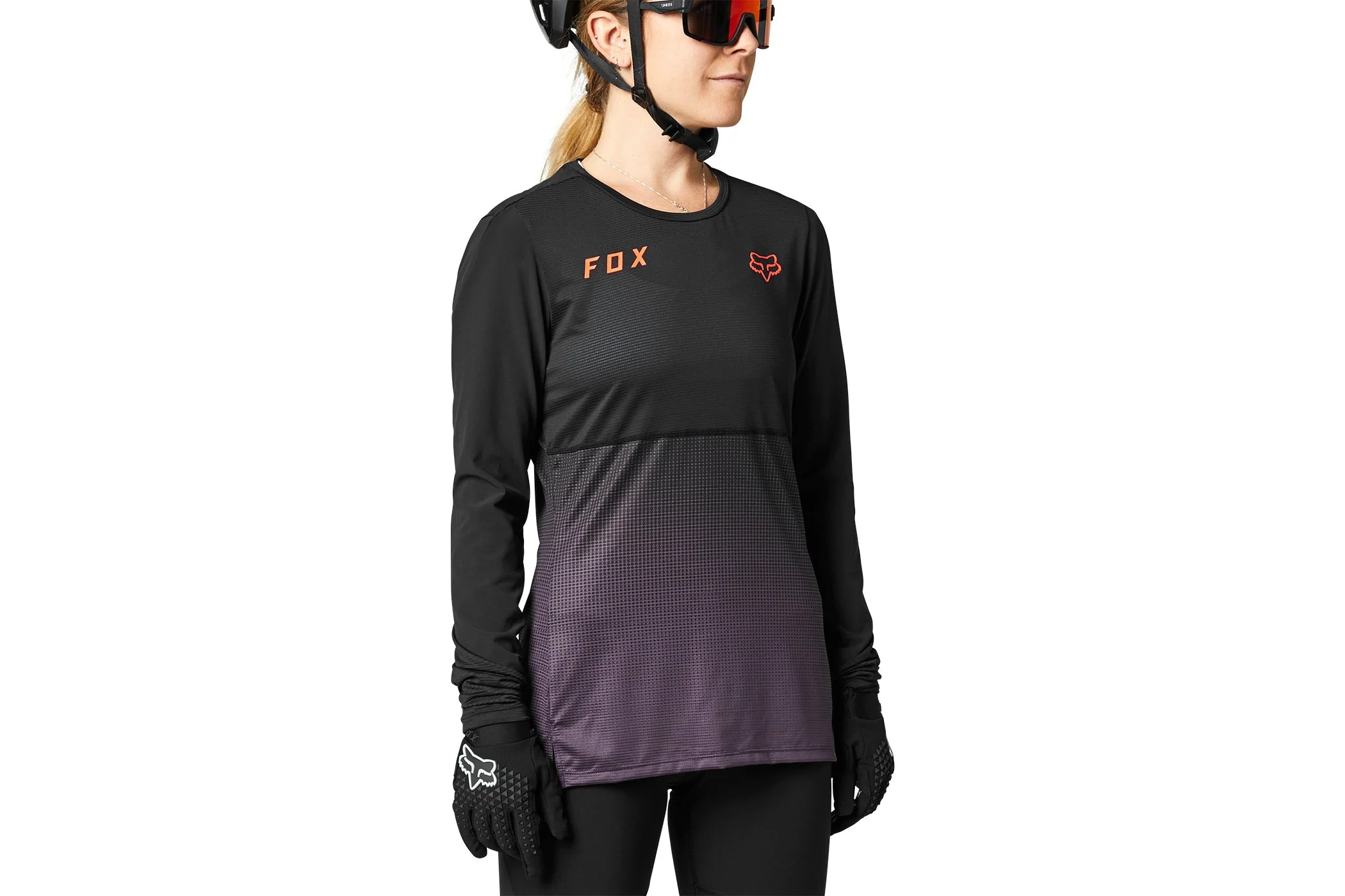 Fox Racing Women's Flexair LS Jersey Black/Purple