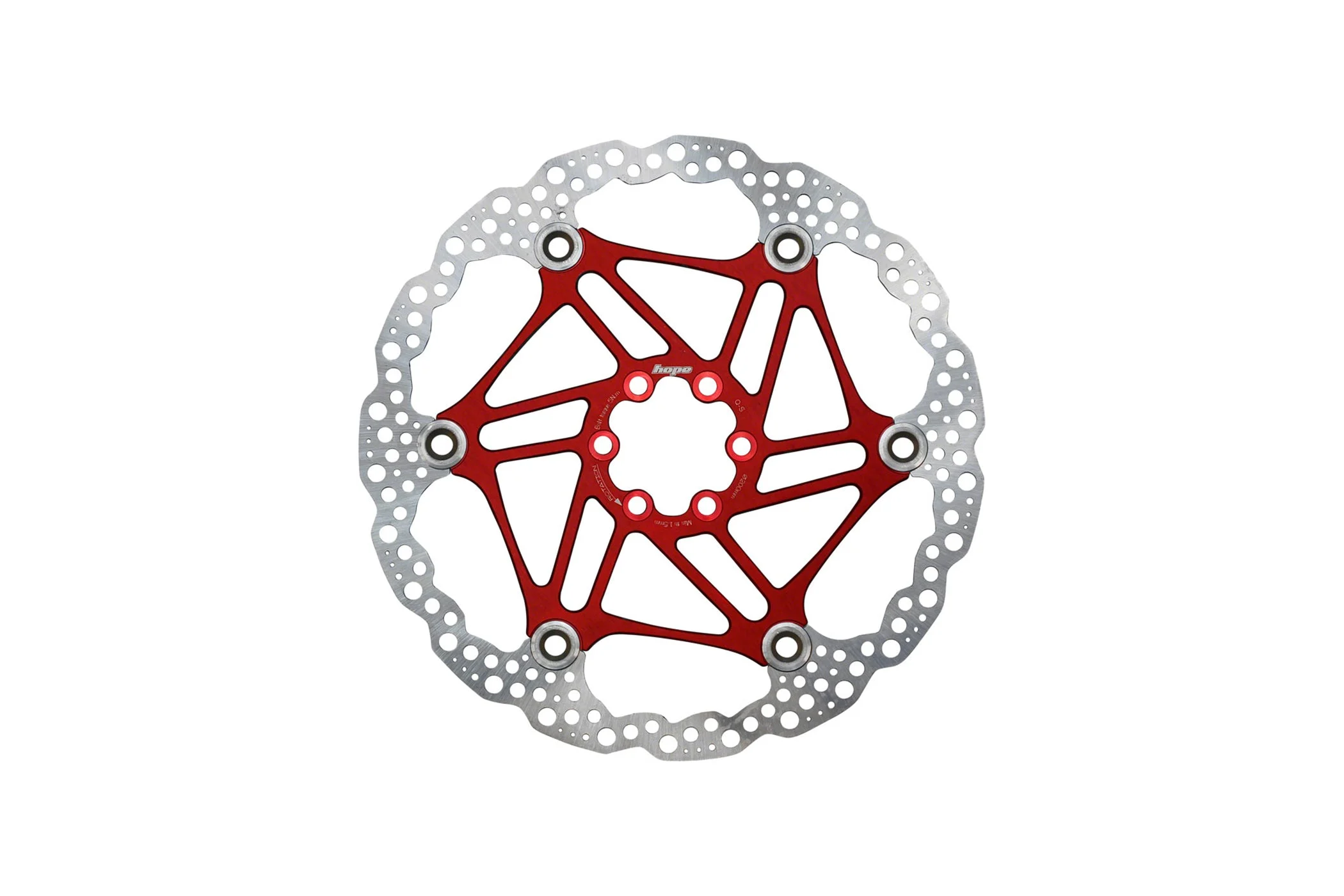 Hope Floating Disc Brake Rotor 200mm 6 Bolt Red
