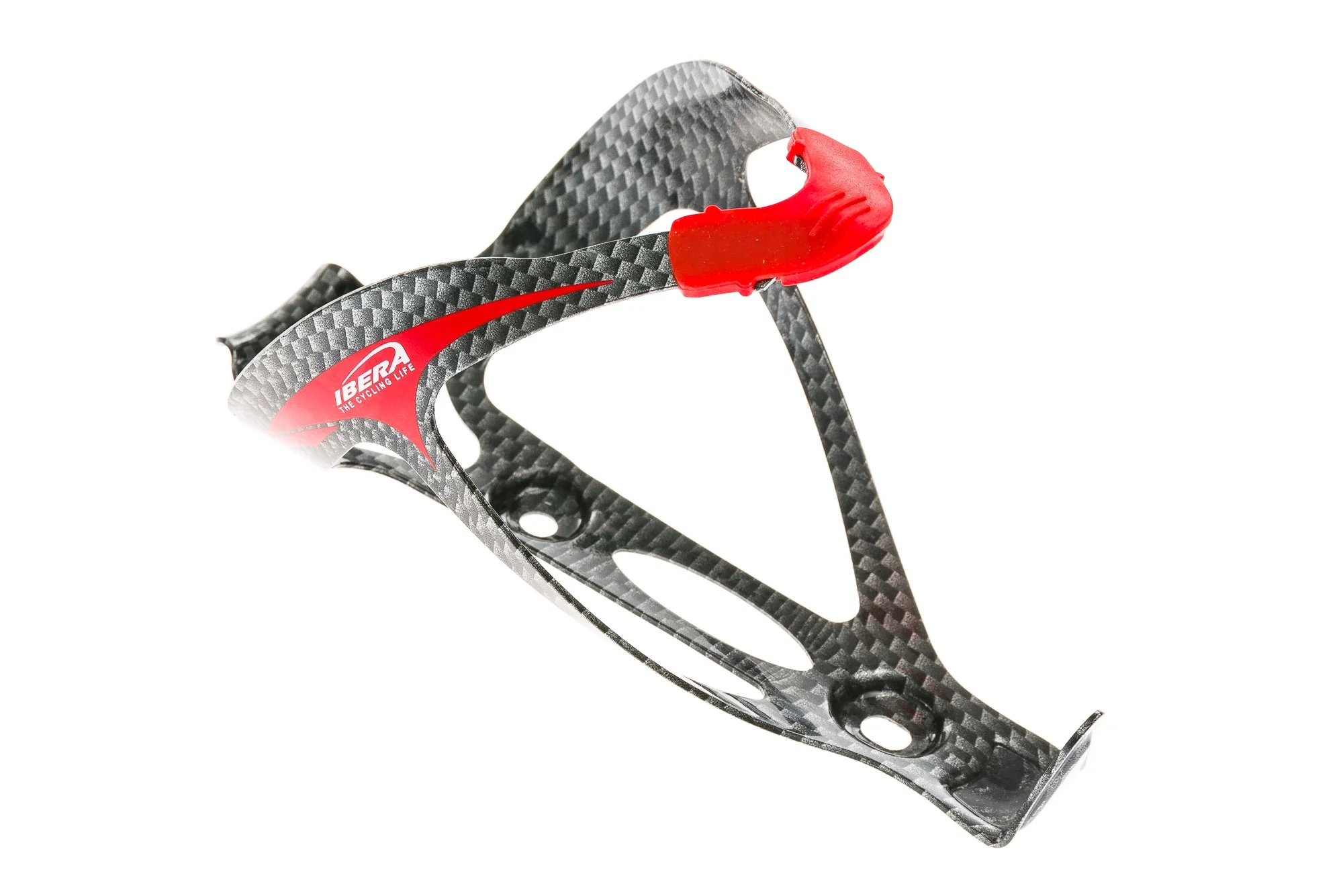 Ibera Carbon Water Bottle Cage Gray/Red