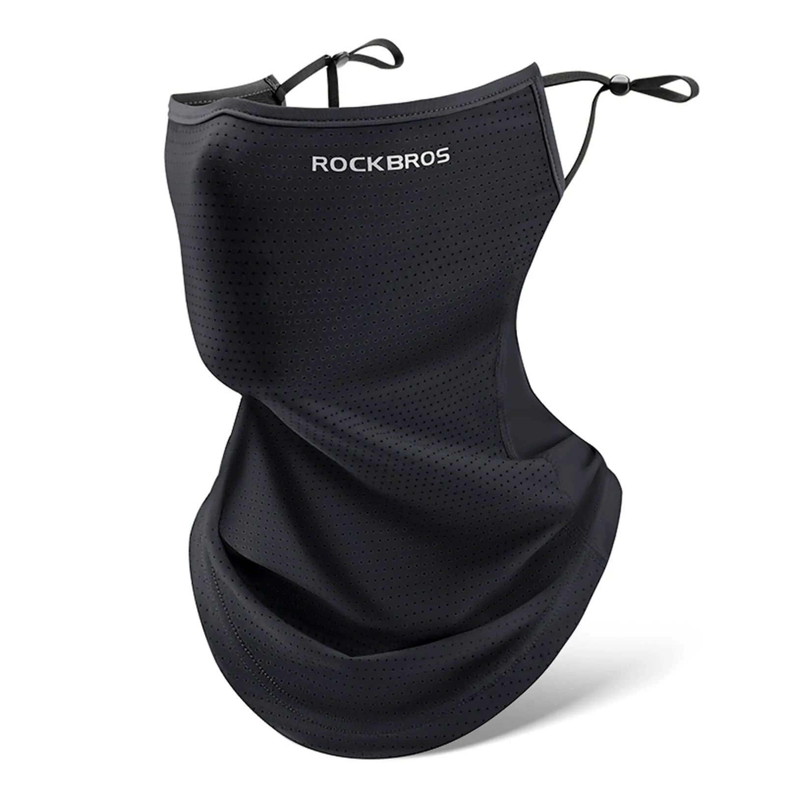 Ice Silk Cooling Face Mask Full Coverage UV Protection Black