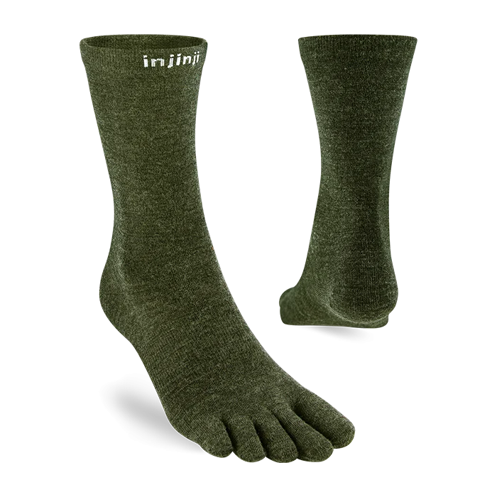 Injinji Merino Wool Liner Crew - Forest