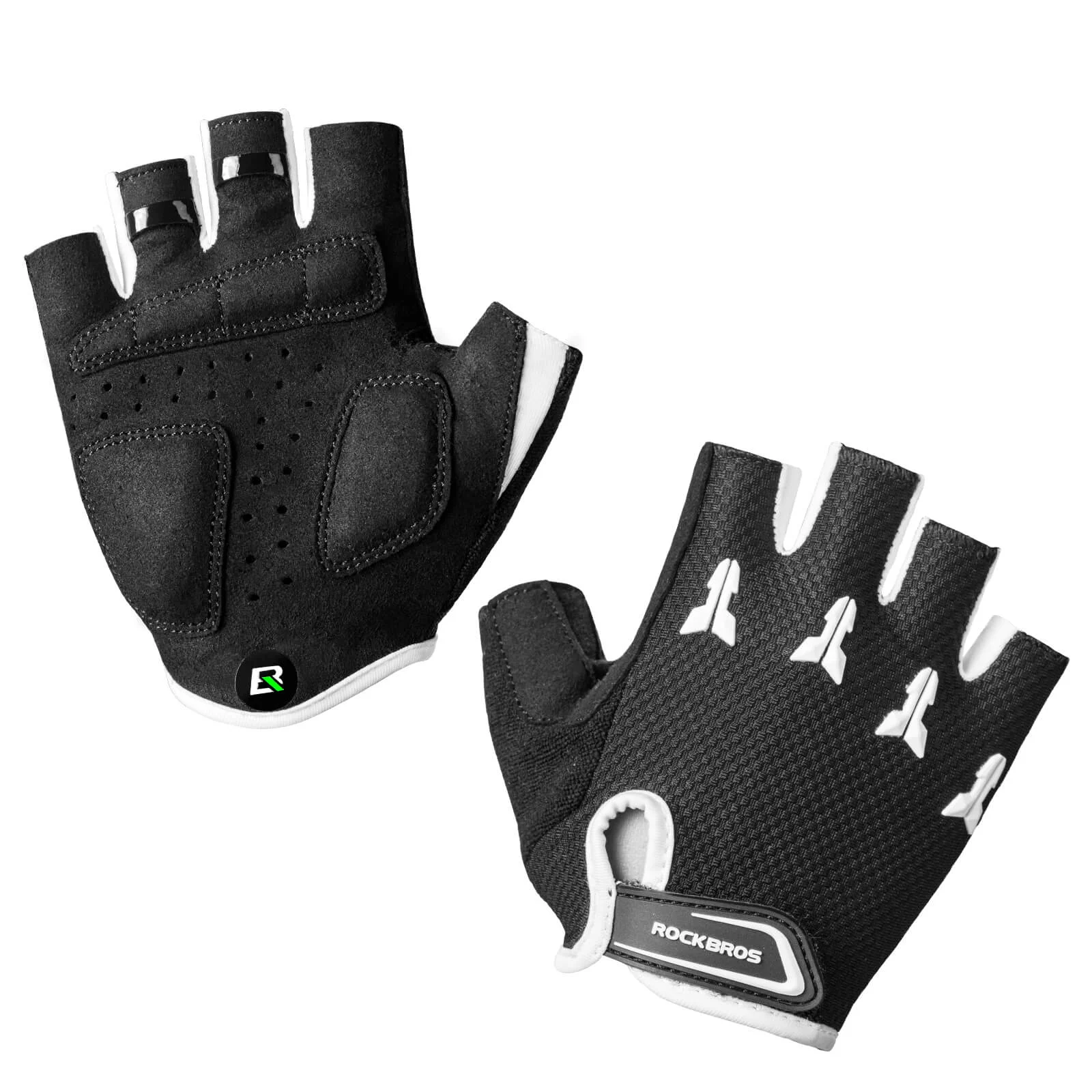 Kids Half-Finger Cycling Gloves Breathable Black