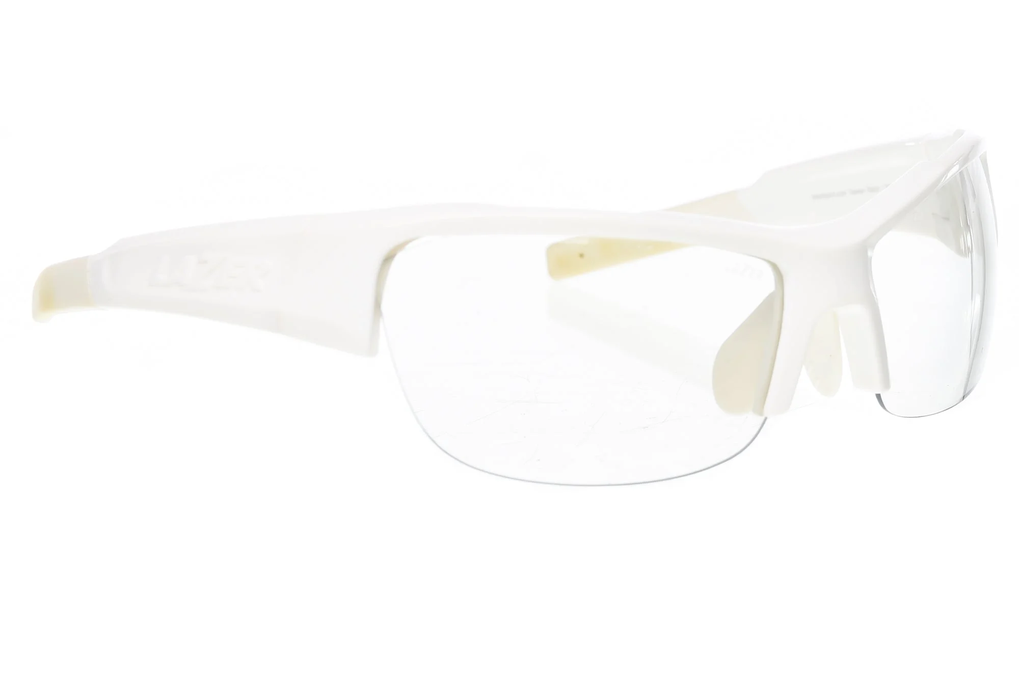 Lazer Argon Cycling Sunglasses White Frame Clear Lens Optics Road MTB