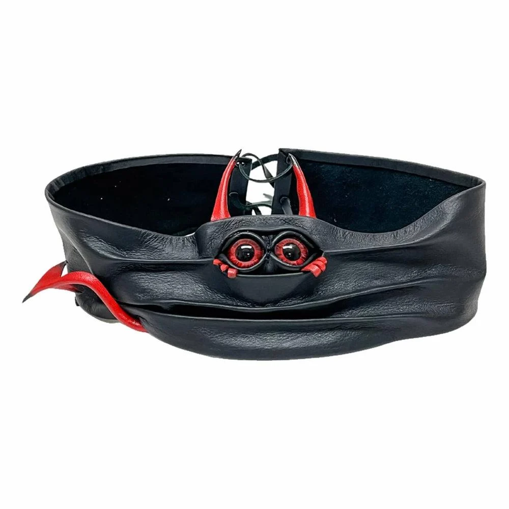 Lil Evil | Black Plonge Leather Hat Band
