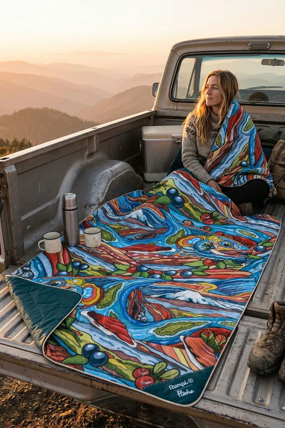 Limited Edition Charvana Fishe x Rumpl Puffy Blanket