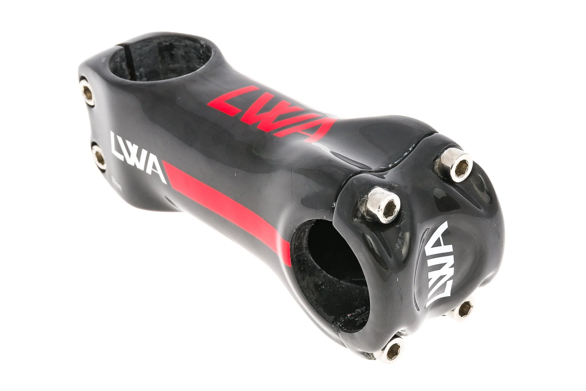 LWA Stem 31.8mm 90mm 6 Degree Carbon Black/Red