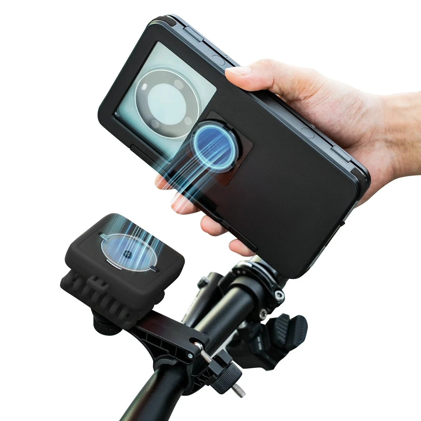 Magnetic Quick-Release Waterproof Bike Phone Mount with Touchscreen